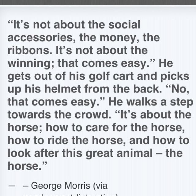 "It's not about the social accessories, the money, the ribbons..."