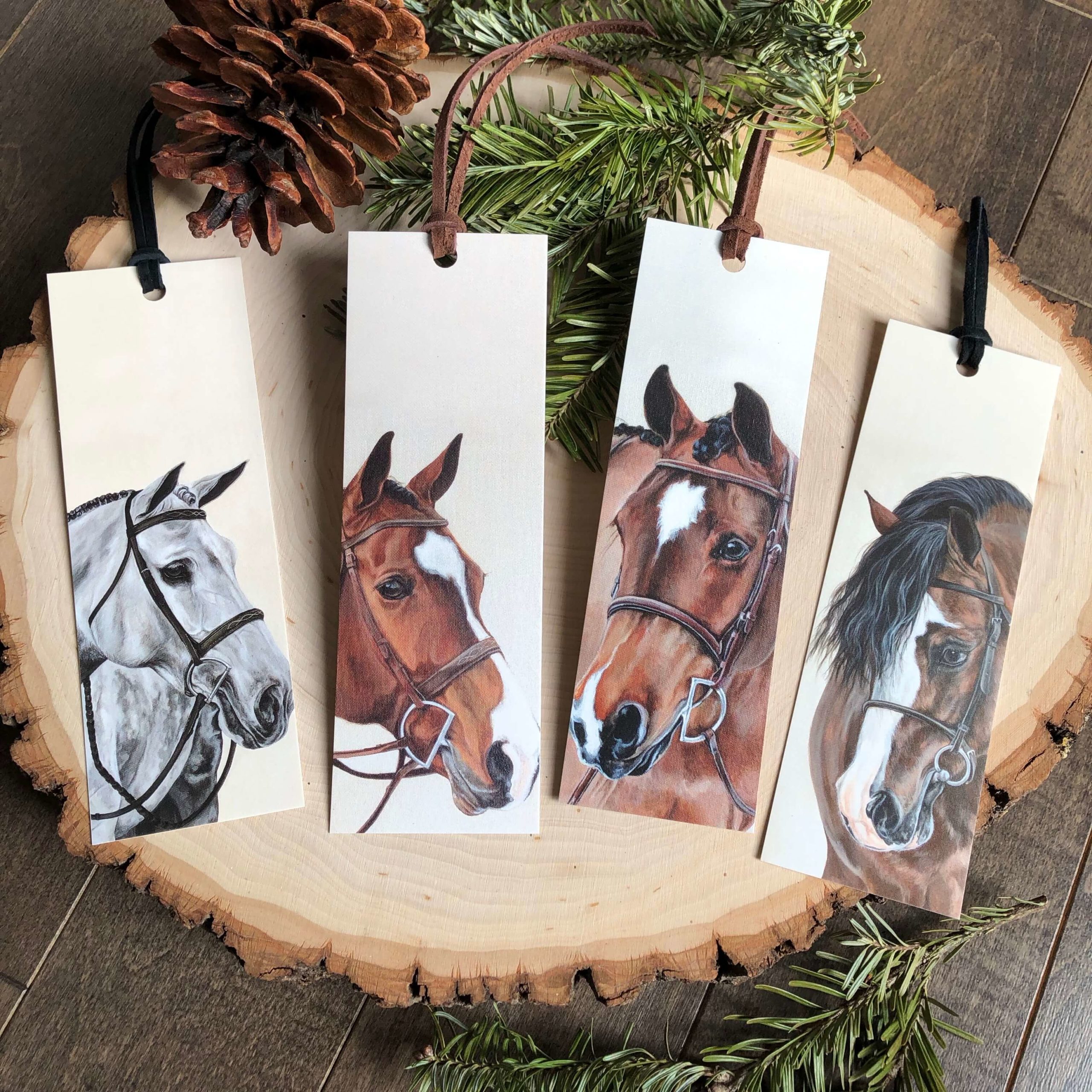 Four Pack of Horse Bookmarks by Carolyn Nikolai.