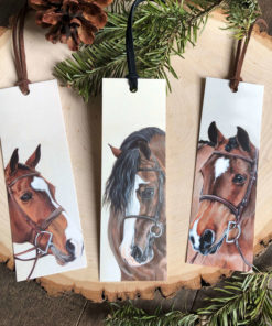 Horse Lover's Trio Three Pack of pony bookmarks by Carolyn Nikolai Illustrations.