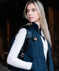 Delaire Equestrian Backpack featuring rose gold hardware by Veltri Sport.