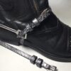 black and silver zebra print spur straps