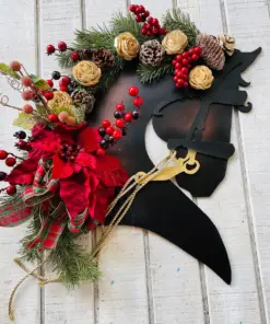 Christmas DIY Horse Wreath Kit - Friesian Style by All Designs Equine