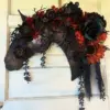 Friesian Halloween Autumn Horse Head Wreath by All Designs Equine