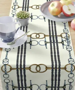 Horse Bit Motif Equestrian Table Runner by All Designs Equine