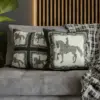Double Sided Dressage Piaffe Snaffle Bit and Reins Pattern Horse Pillowcase