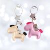 Vegan Leather Horse Keychain